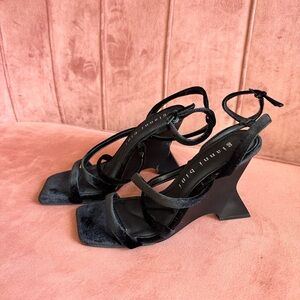 Gianni Bini Black Velvet Heels